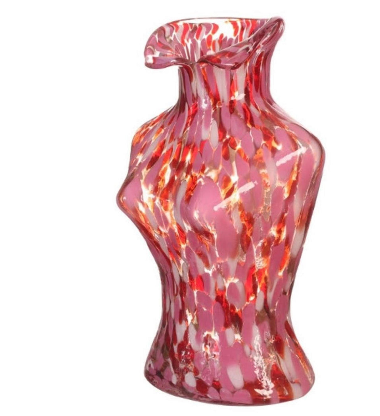 Idées 4 saisons vase bossom fuchsia 12x9.5x21cm