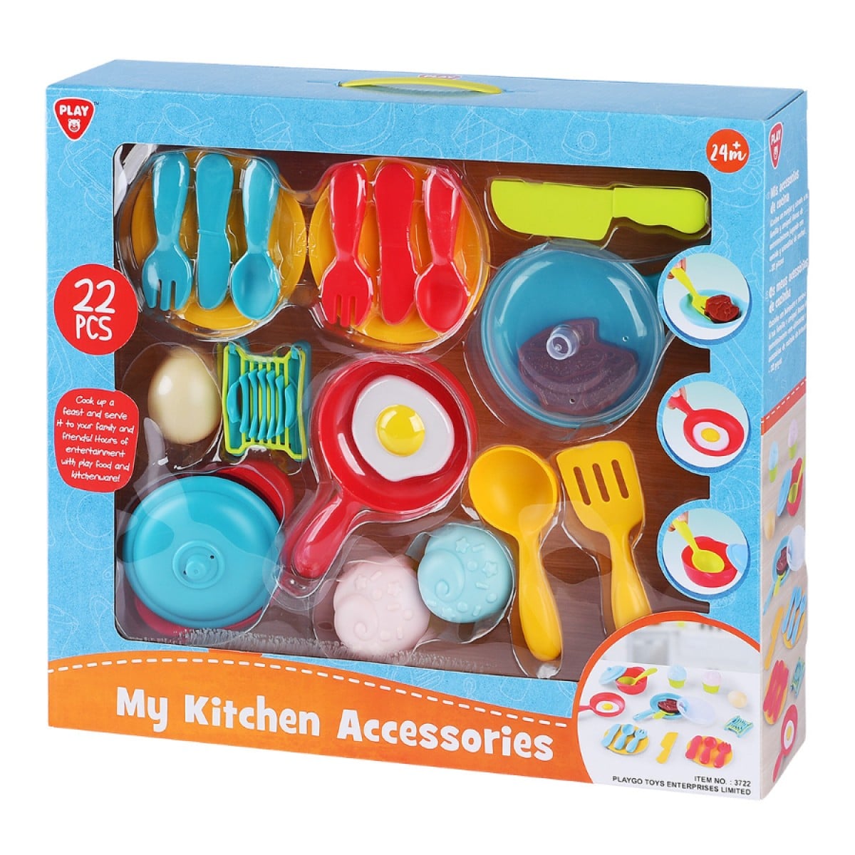 Ensemble d'accessoires de cuisine Playgo 22 pièces
