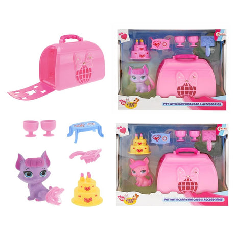 Toi-toys toitoys ensemble de jeu pour chat avec étui de transport