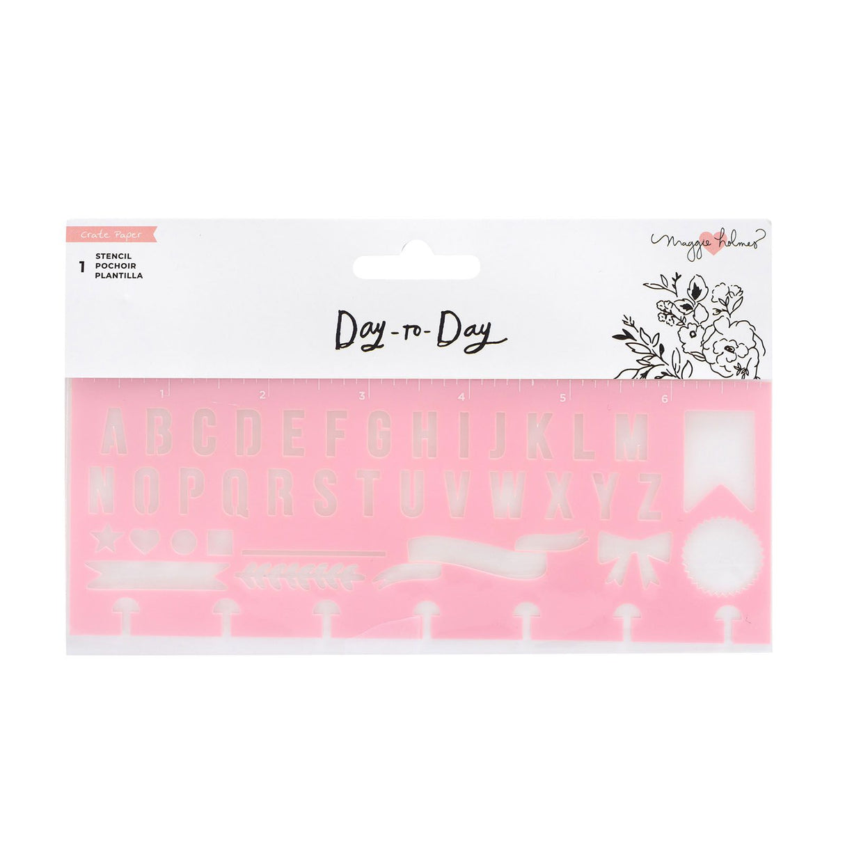 Crate paper • day-to-day disc planner stencil alphabet