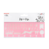 Crate paper • day-to-day disc planner stencil alphabet