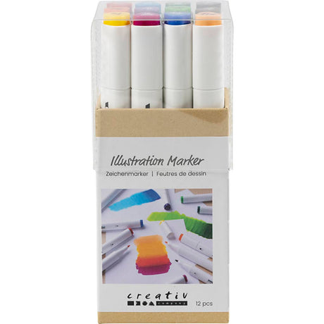 Société créative https : www.ccobby.nl marqueur de dessin-épaisseur de ligne-1-8-mm-standard-colours-12-piece-1-box
