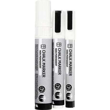 Creativ Company Chalkstifts White, 3e.