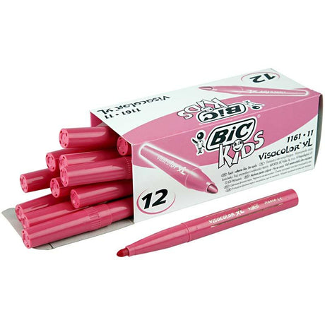 Marqueurs de couleur Bic Visa Color, largeur de trait 3 mm, rose, 12 pièces 1 boîte