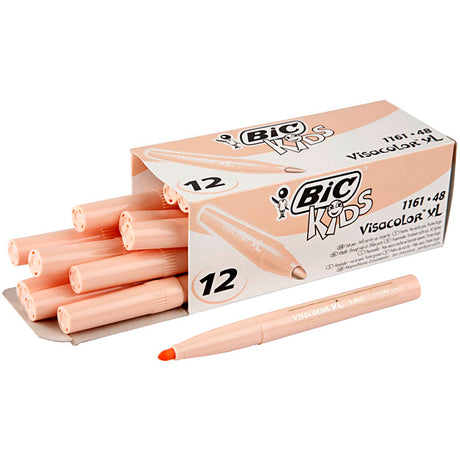 Marqueurs de couleur Bic Visa Color, largeur de trait 3 mm, beige clair, 12 pièces 1 boîte