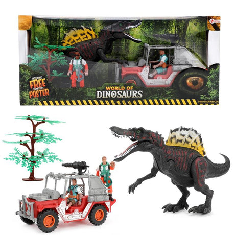 Toi-toys monde des dinosaures, ensemble de jeu avec jeep