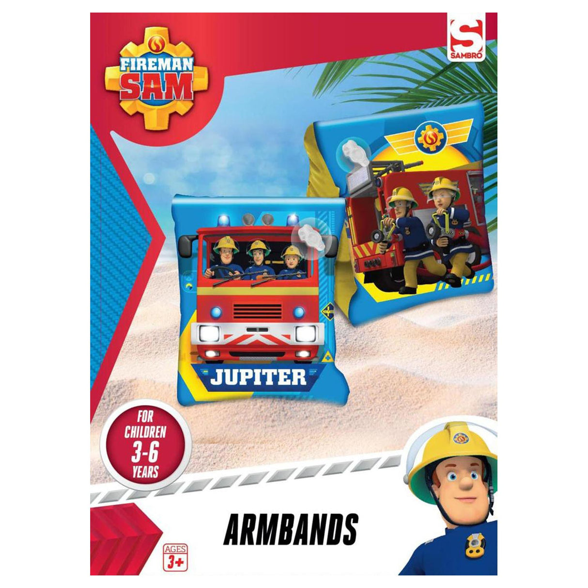 Sambro Schwimmbänder Feuerwehrmann Sam, 3-6 Jahre alt