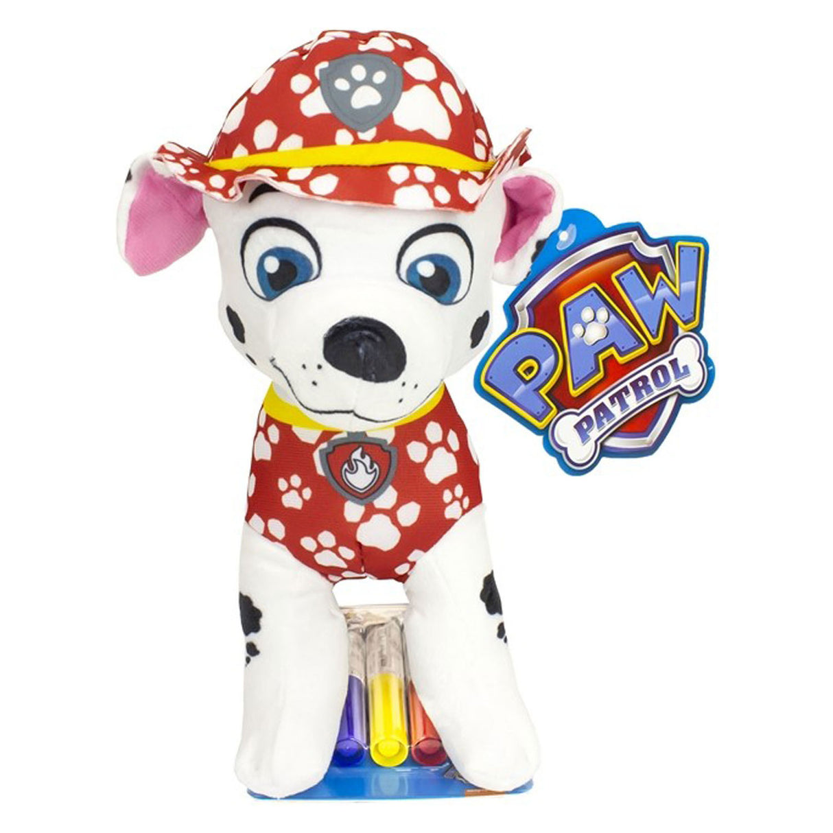 Paw Patrol Color Cuddly Toy with Markers - Marshall