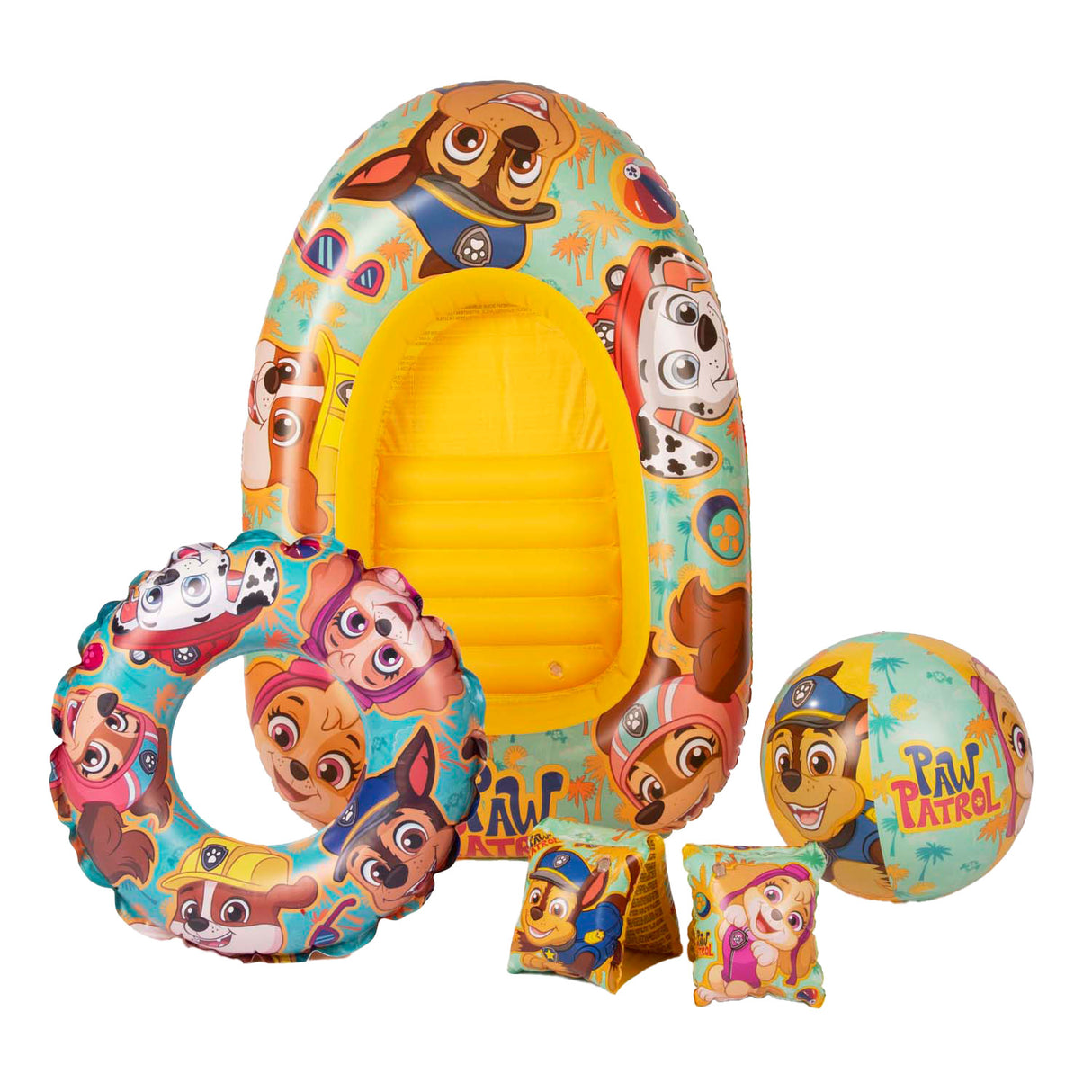 Paw patrol zwemset met boot, 5dlg.