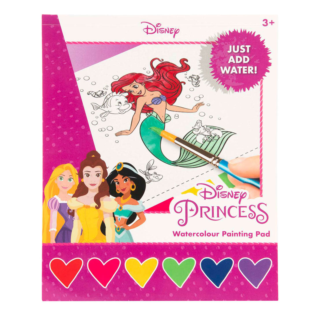 Sambro Disney Princess Colors med vannfargeblokk, 27dlg.