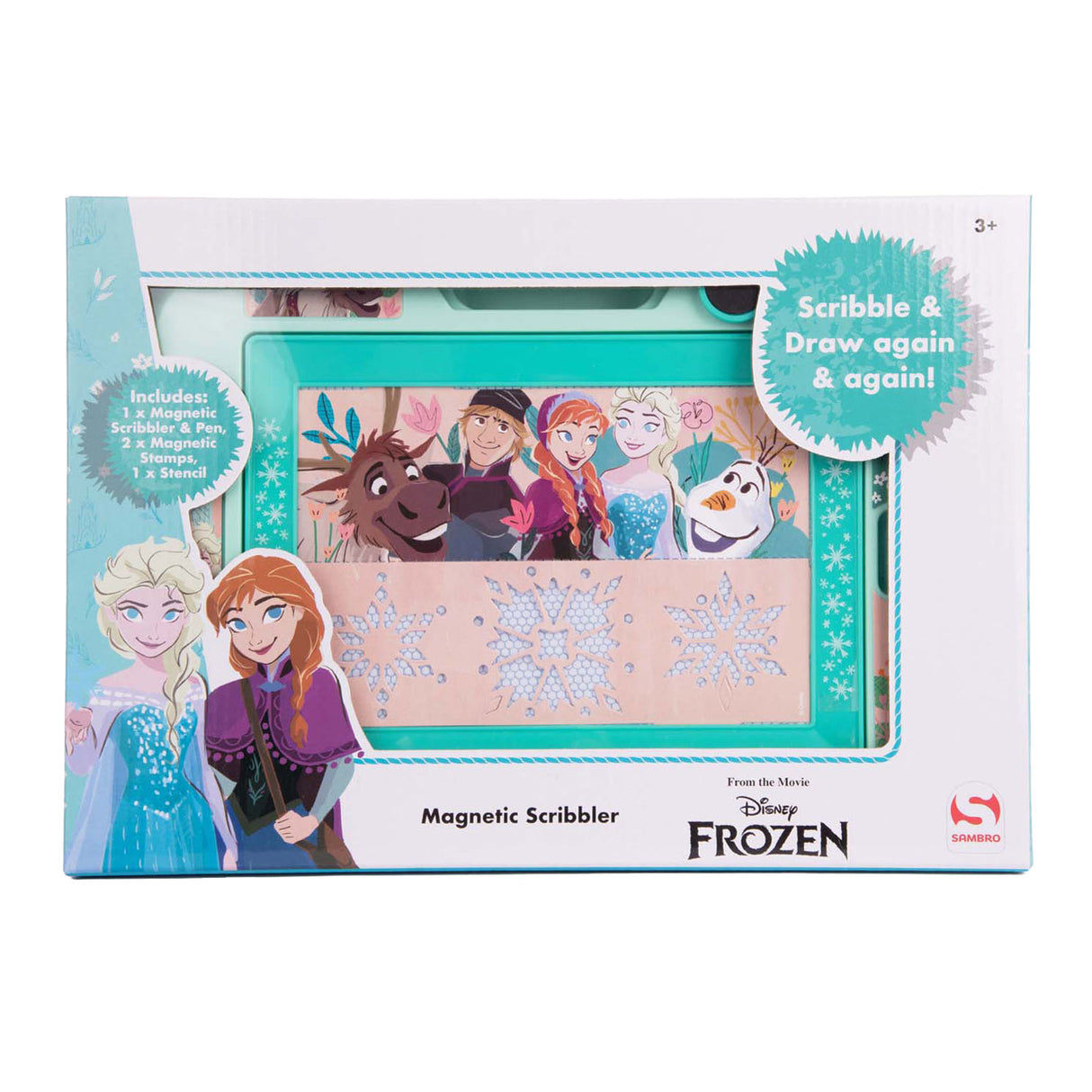 Planche à dessin magnétique La Reine des Neiges Sambro Disney, 5 pcs.