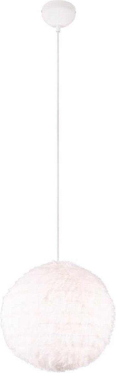 Rl live your light reality furry - hanglamp - zand - excl. 1x e27 10w - d: 35 cm - aanpasbaar in hoogte