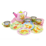 Simply for kids service à thé en étain renard en valise 15 pièces
