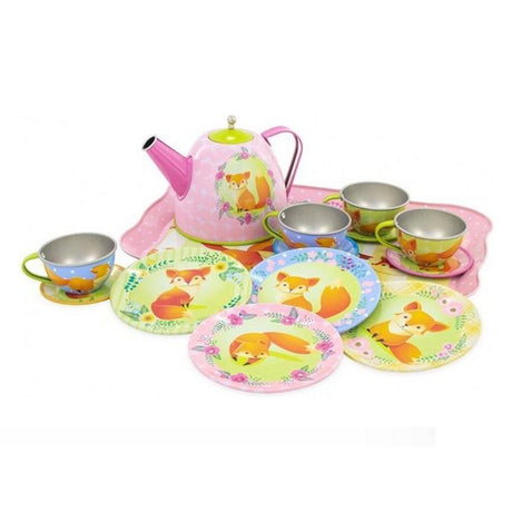 Simply for kids service à thé en étain renard en valise 15 pièces