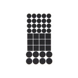 Mack 1069036 - assortiment zelfklevend vilt zwart | 12 stuks