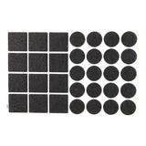 Mack 1069036 - assortiment zelfklevend vilt zwart | 12 stuks