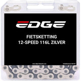 Chaîne de vélo Edge 12 vitesses chn-006 avec 116 maillons - argent
