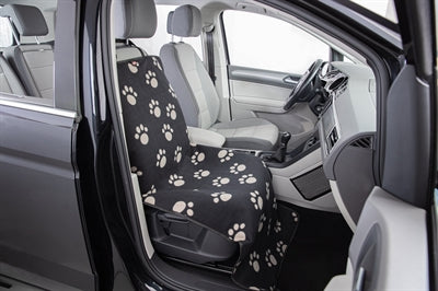 Trixie Car Say Pootprint Nylon Fleece Black Beige