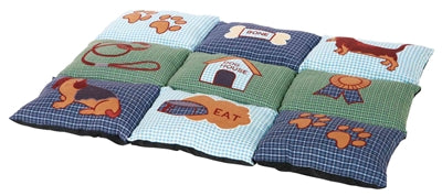 Coussin pour chien Trixie patchwork bleu vert