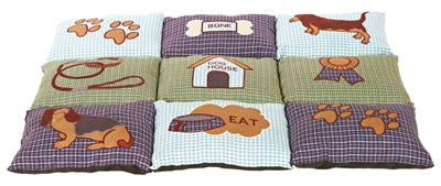 Coussin pour chien Trixie patchwork bleu vert