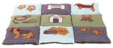Coussin pour chien Trixie patchwork bleu vert