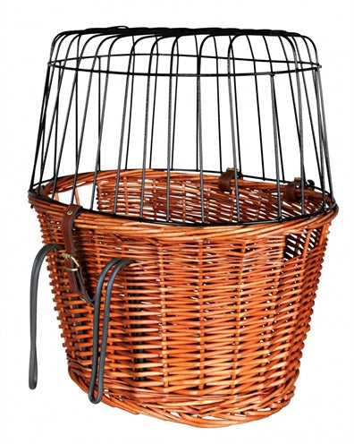 Panier à vélo Trixie avec dôme en fil métallique sur le devant, naturel