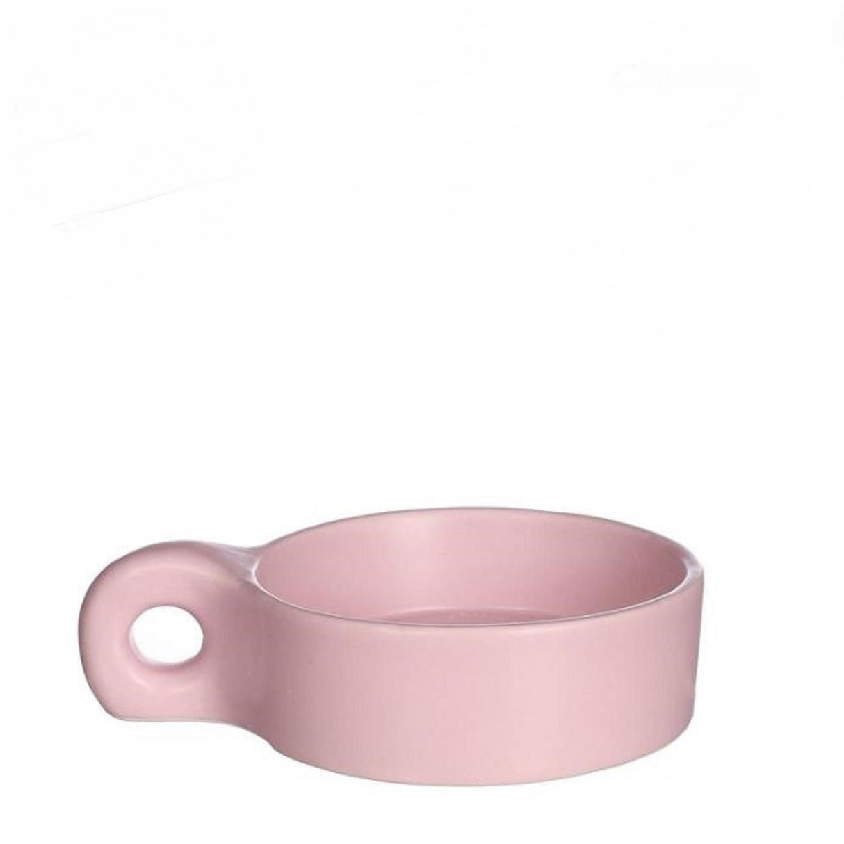 Bougeoir potelé Idées 4 saisons rose 13,5x9,5cm