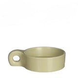 Bougeoir potelé Idées 4 saisons vert 13,5x9,5cm