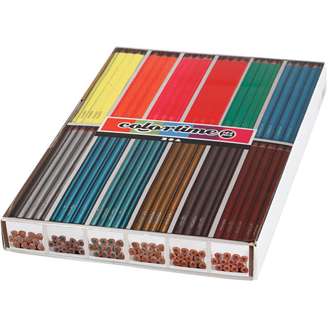 Crayons de couleur triangulaire - métallique et néon, 144e.