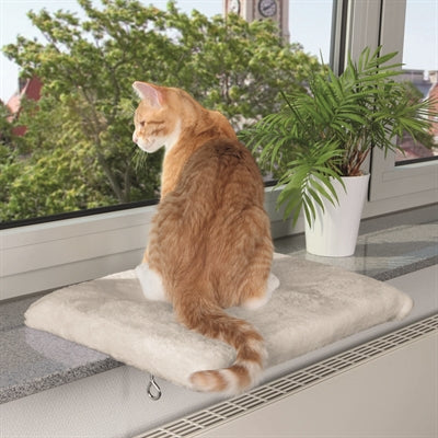 Trixie lit pour chat plateau rebord de fenêtre gris clair