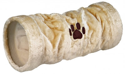Trixie chat tunnel peluche beige