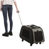 Trixie chariot panier de voyage noir gris clair