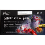 Mungyo gallery pastel à l'huile premium, l: 7 cm, épaisseur 10 mm, différentes couleurs, 12 pièces 1 boîte