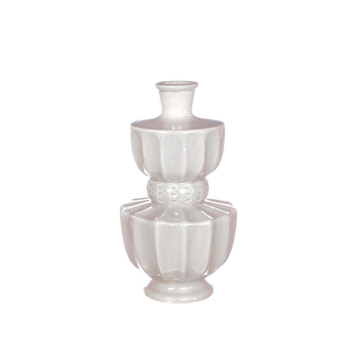 Idées 4 saisons vase bellagio crème ø11xh20cm