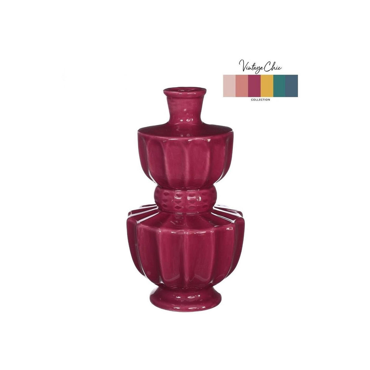 Idées 4 saisons vase cerise bellagio ø11xh20cm