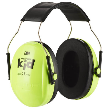 Cache-oreilles peltor 3m pour enfants vert fluo h510ak