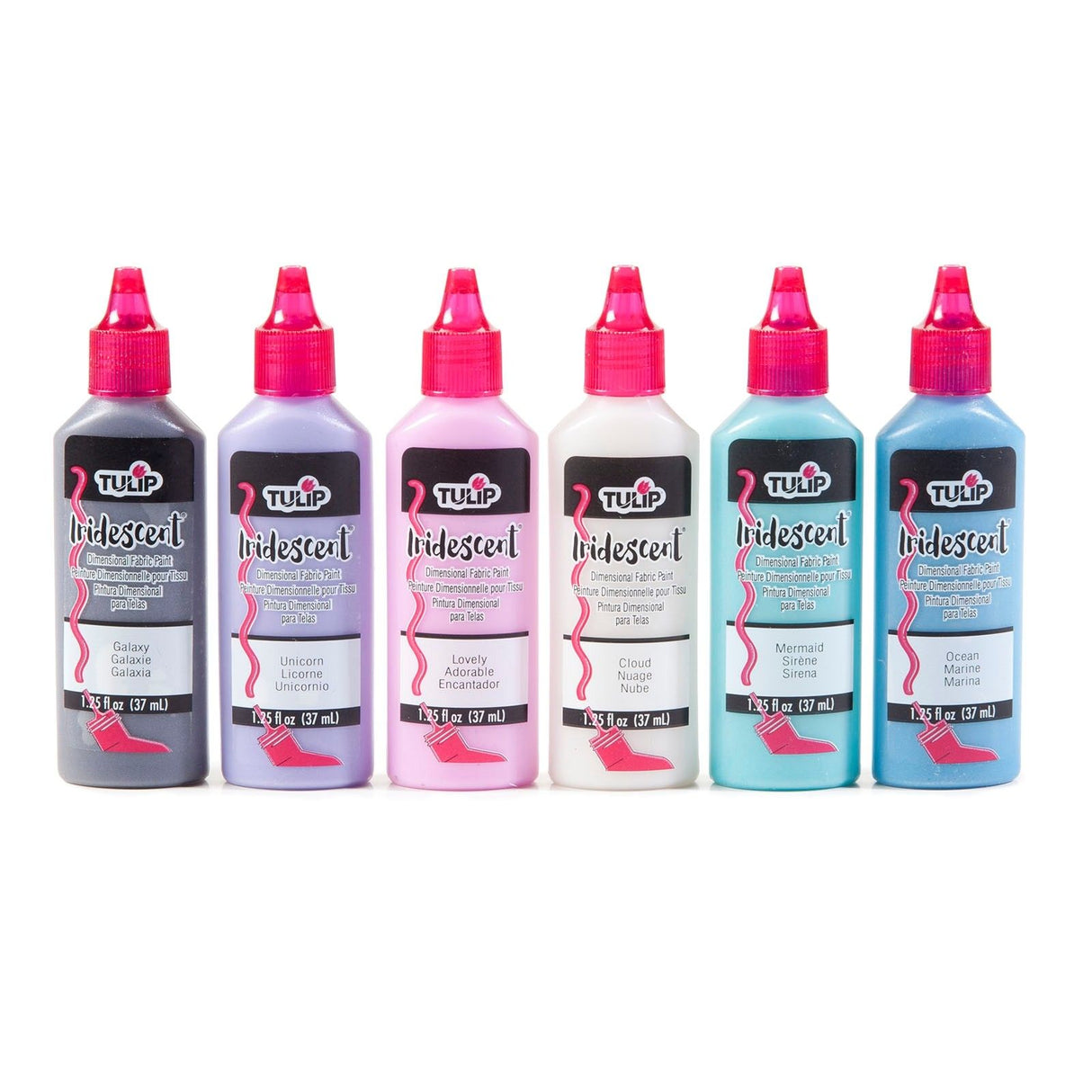 Tulipe • Peinture textile 3D 37ml irisée 6 pcs.