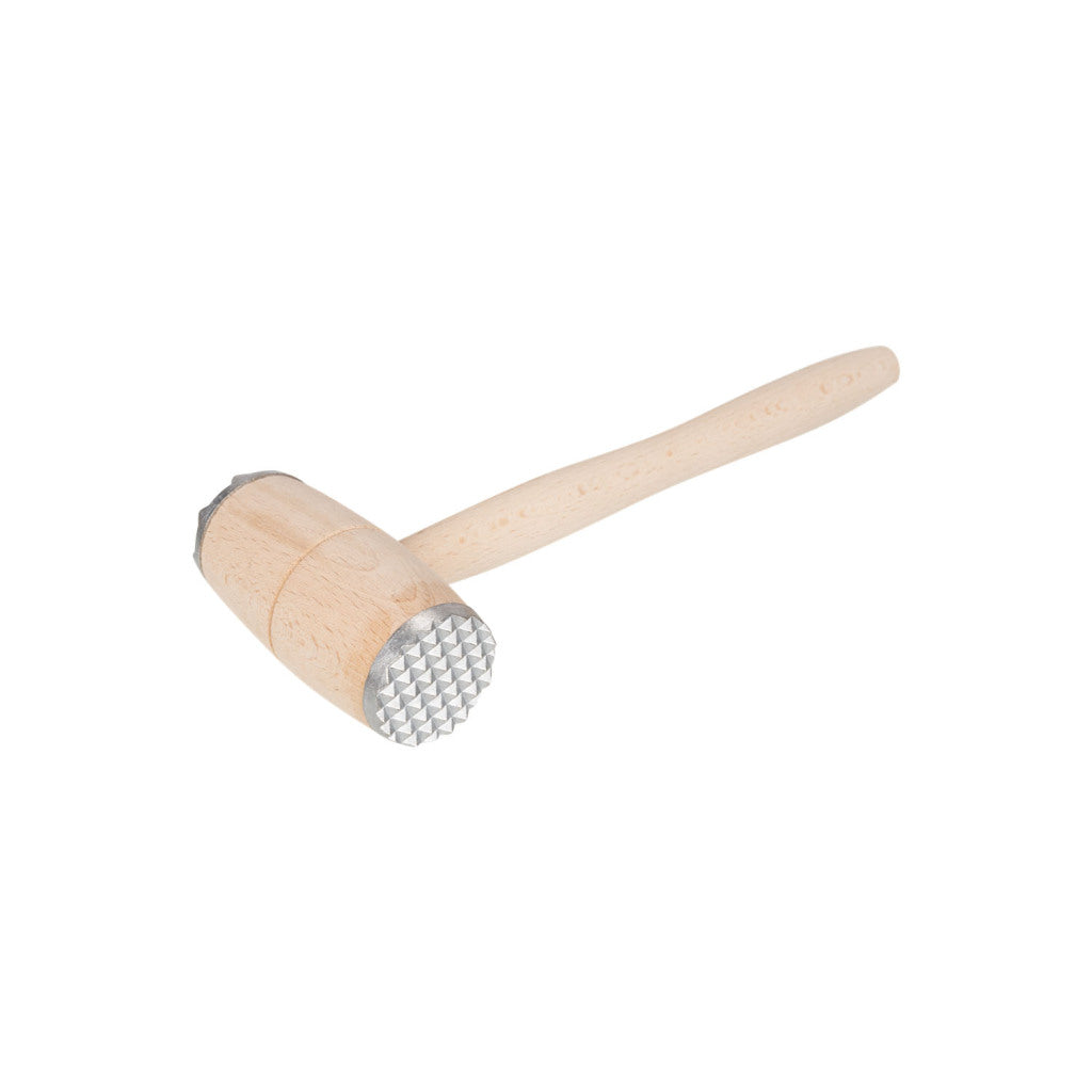 Basic wooden meat hammer with aluminum batter 31 cm