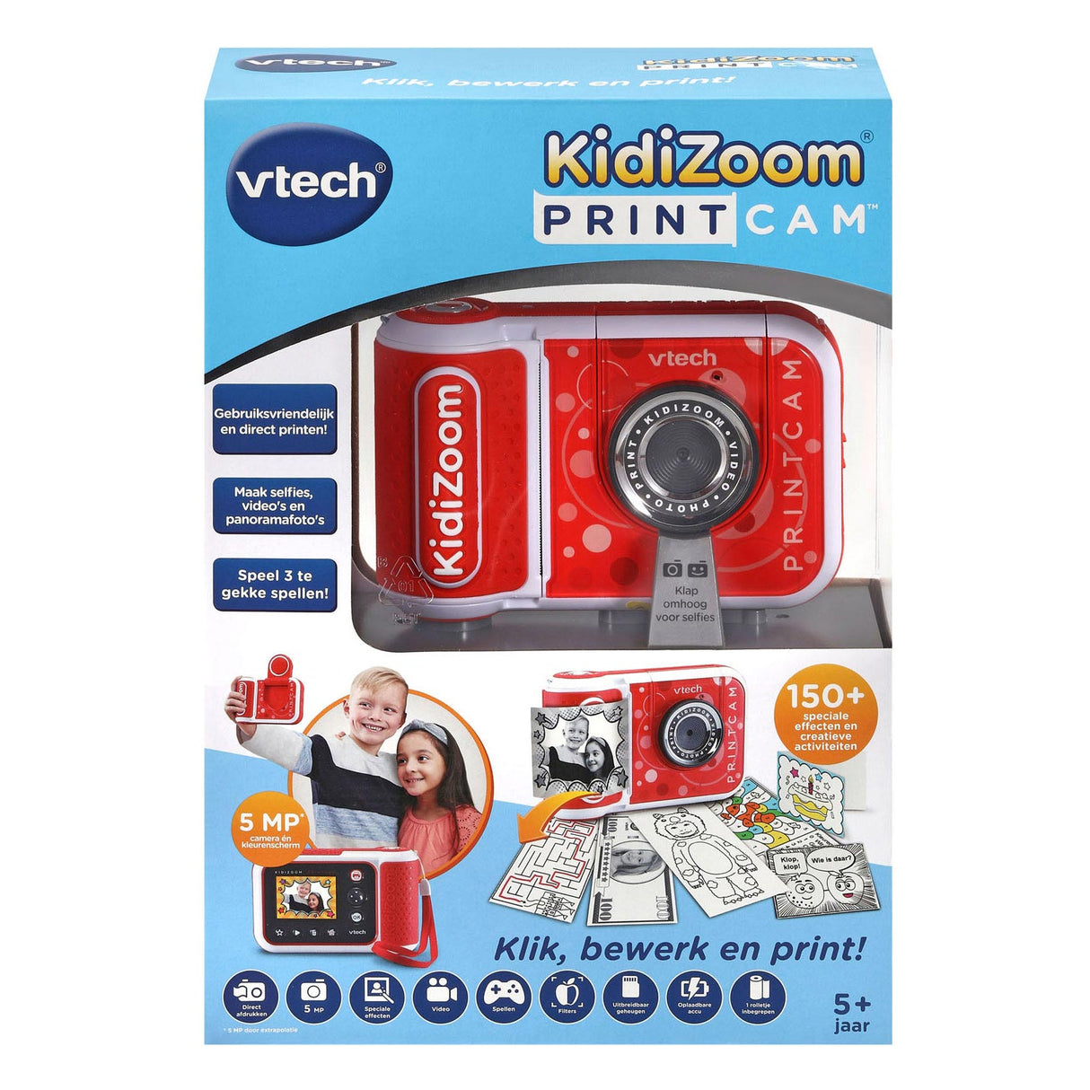 VTech otroška kamera KidIzoom Printcam Junior Red White 4-deli