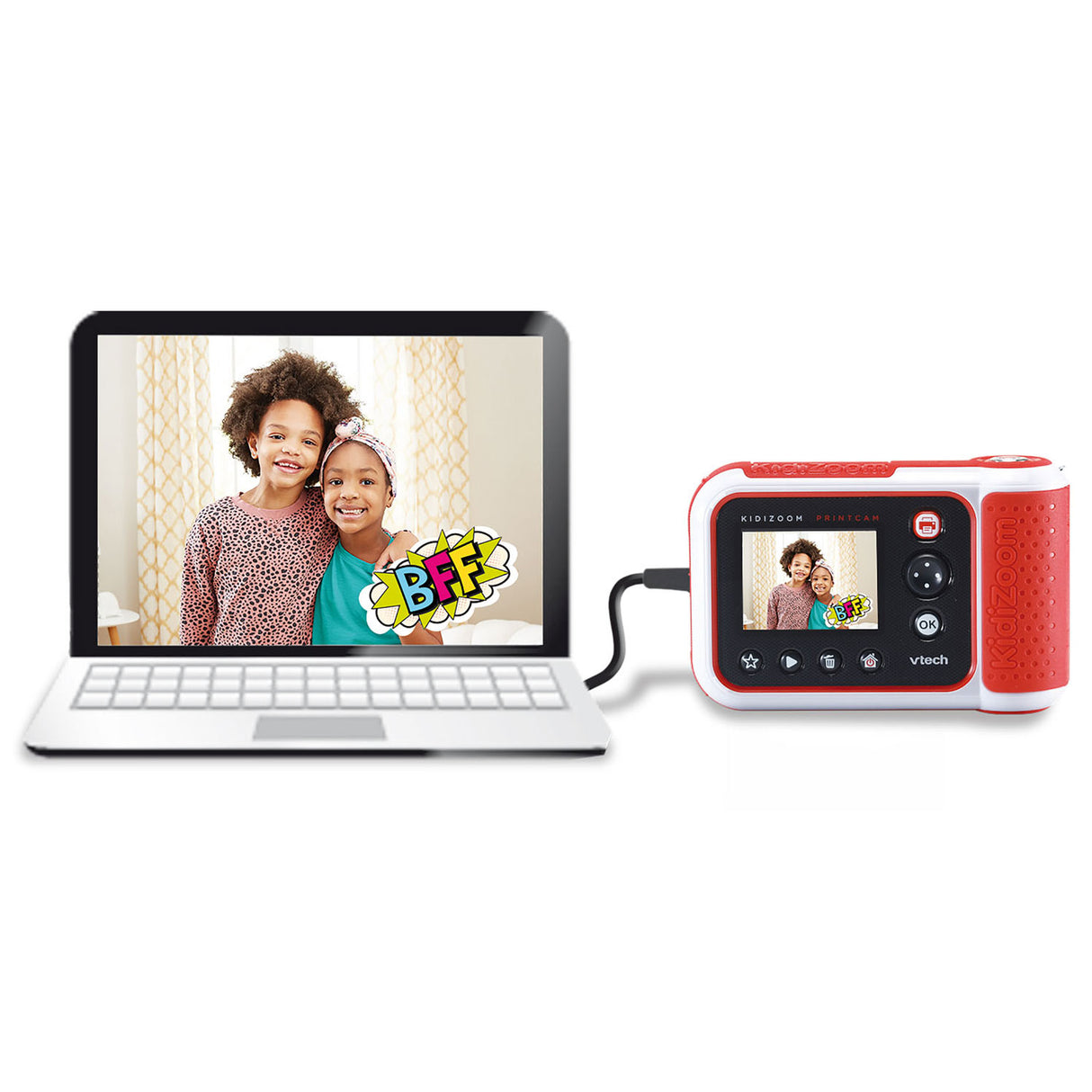 VTech otroška kamera KidIzoom Printcam Junior Red White 4-deli