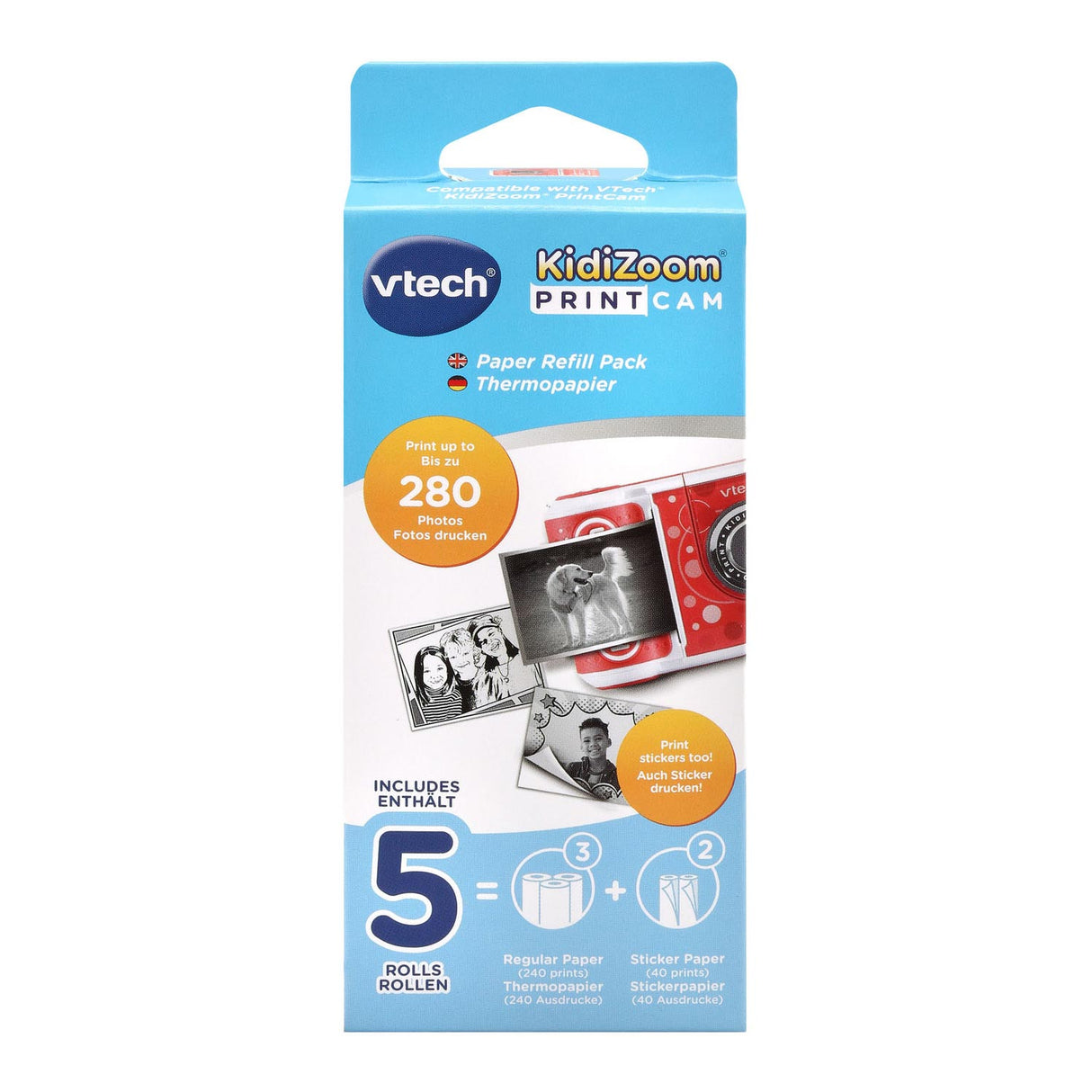 Vtech Kizoom Print Cam Recharge Pack, 4 rouleaux