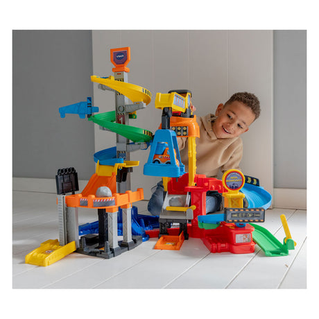 Vtech toot toot cars méga ensemble de jeu de chantier de construction - avec voiture jouet - jouets éducatifs et interactifs pour bébé - cadeau - de 1 à 5 ans