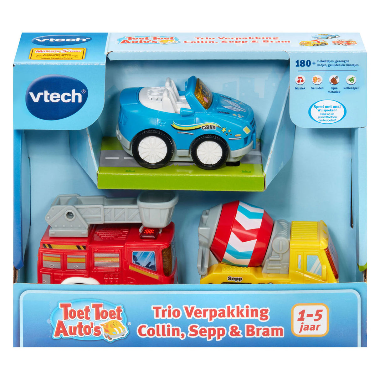 VTECH Toet Toet Auto's Pack Collin, Sepp i Bram