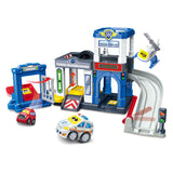 Quartier général de la police Vtech Toot Toot - y compris l'officier Alex - jouets éducatifs - il est temps d'attraper les escrocs - 3 capteurs magiques - à partir de 1 an