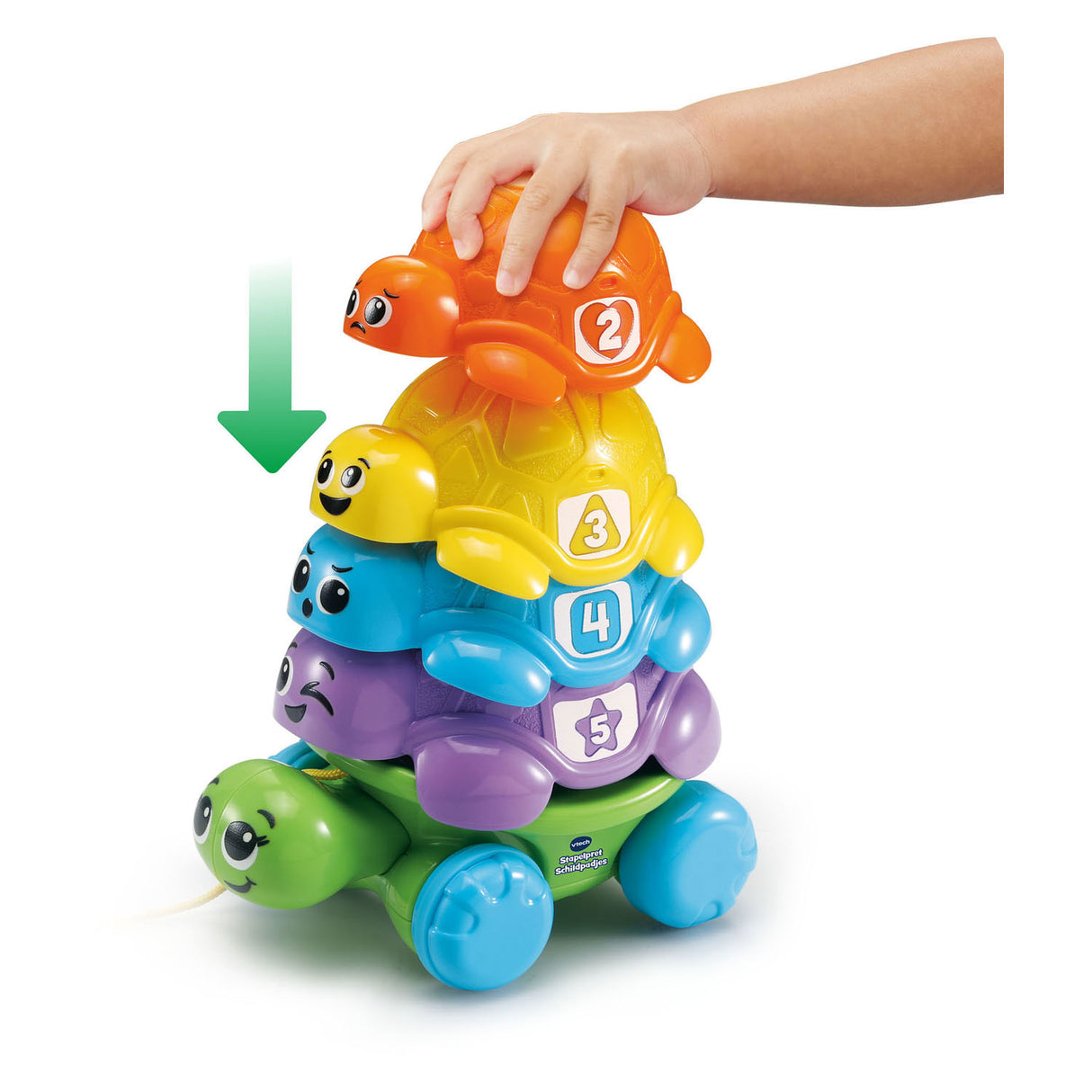 Figurine à tirer tortue amusante à empiler Vtech