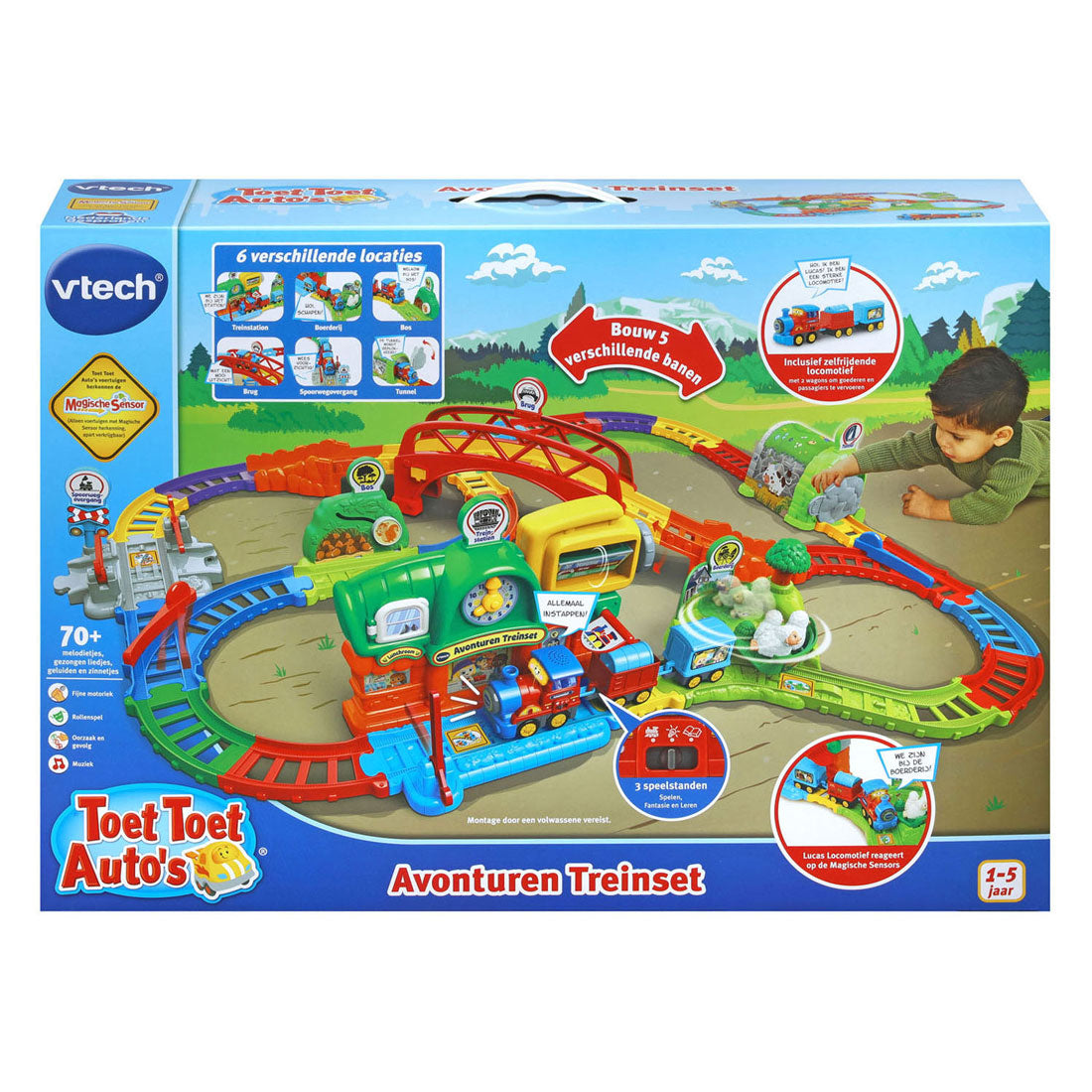 Coffret de train d'aventure Vtech Toot Tot (y compris la locomotive Lucas)