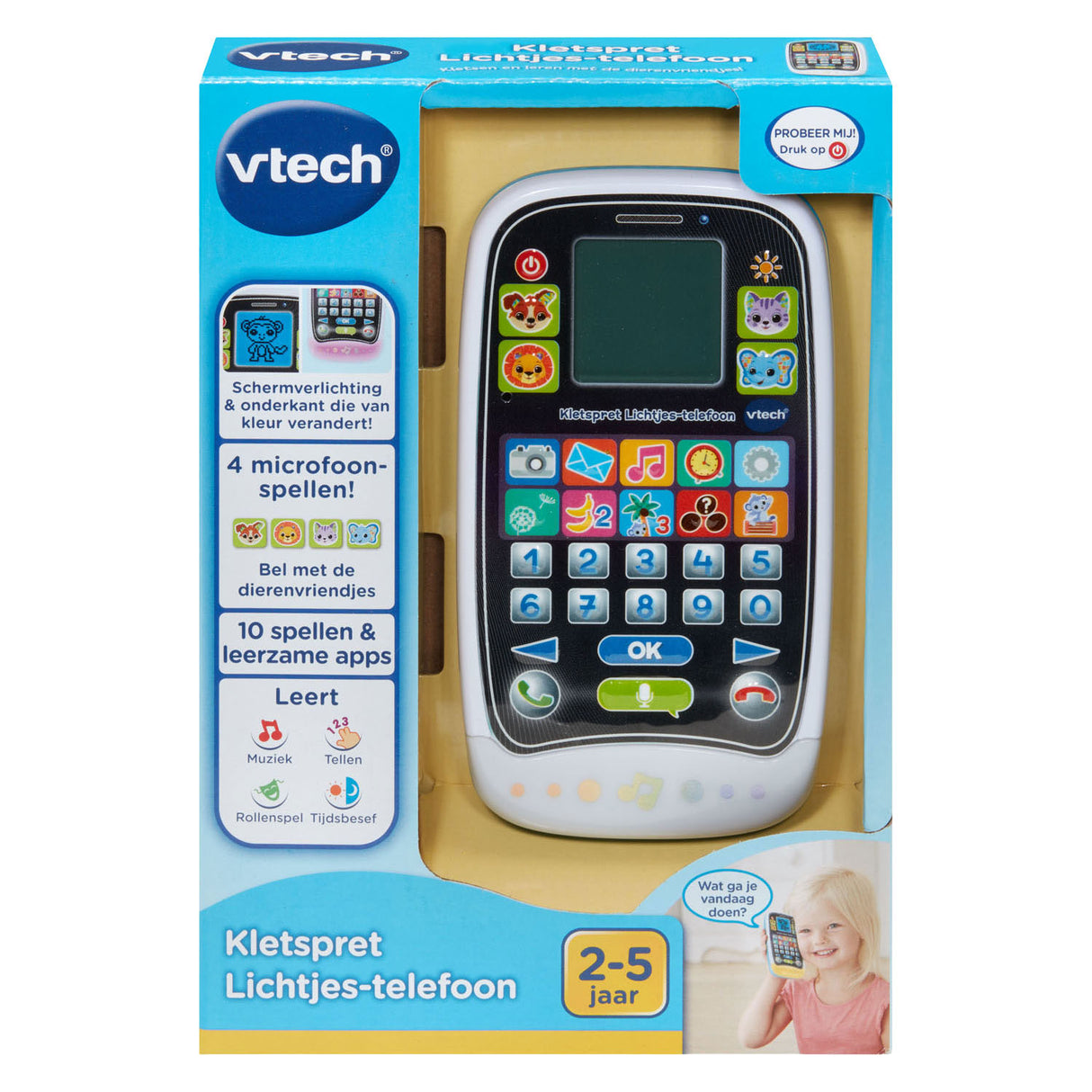 Téléphone léger à bavardage Vtech avec lumière et son