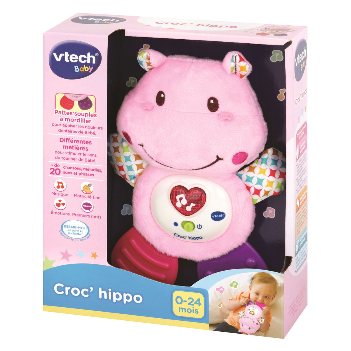 Vtech hochet bébé crocodile hippopotame