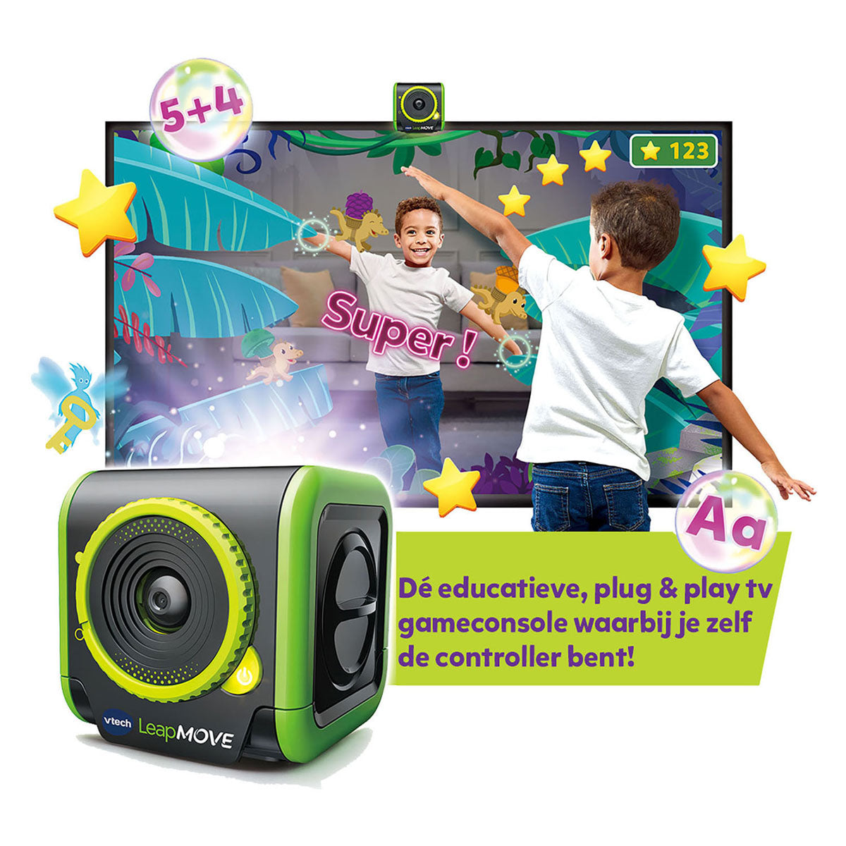 Vtech leapmove – console de jeu éducative – comprenant 25 jeux – jouets 4 ans – néerlandais parlé