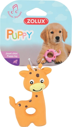 Zolux jouets pour chiots girafe en latex orange
